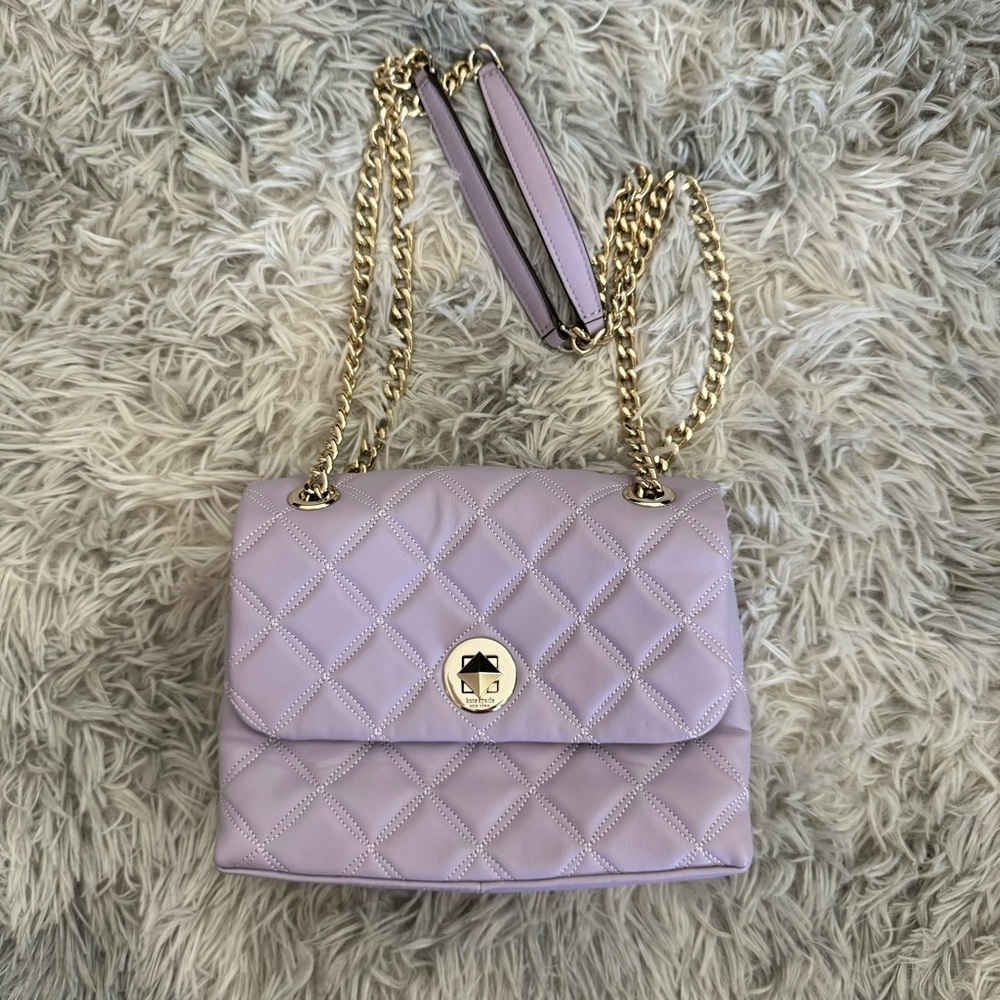 Kate Spade Natalia Medium Flap Shoulder Bag in Lilac Frost